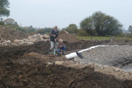 Umocnienie brzegu rzeki Gołdapa.