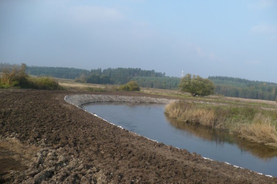 Umocnienie brzegu rzeki Gołdapa.