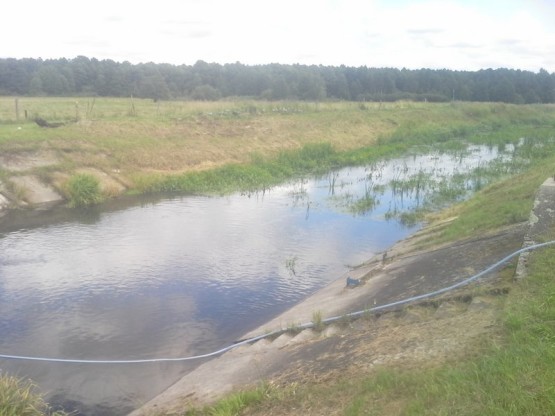 Naprawa jazu kozłowego na rzece Gołdapa.