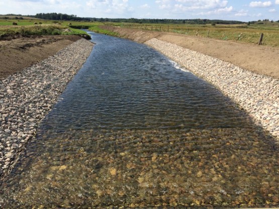 Naprawa jazu kozłowego na rzece Gołdapa.